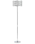 Miniatyrbillede 1 af 9: Gulvlampe Sølv Metal 160H cm Krystal Trommeskærm Moderne Stil
