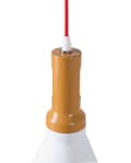 Miniatyrbillede 5 af 8: Pendel Lampe Mat Hvid Guld Aluminium ø 24 x 189 cm Dekorativ Hængelampe med Kegle formet Lampeskærm Industriel Spisebordslampe Moderne Køkken