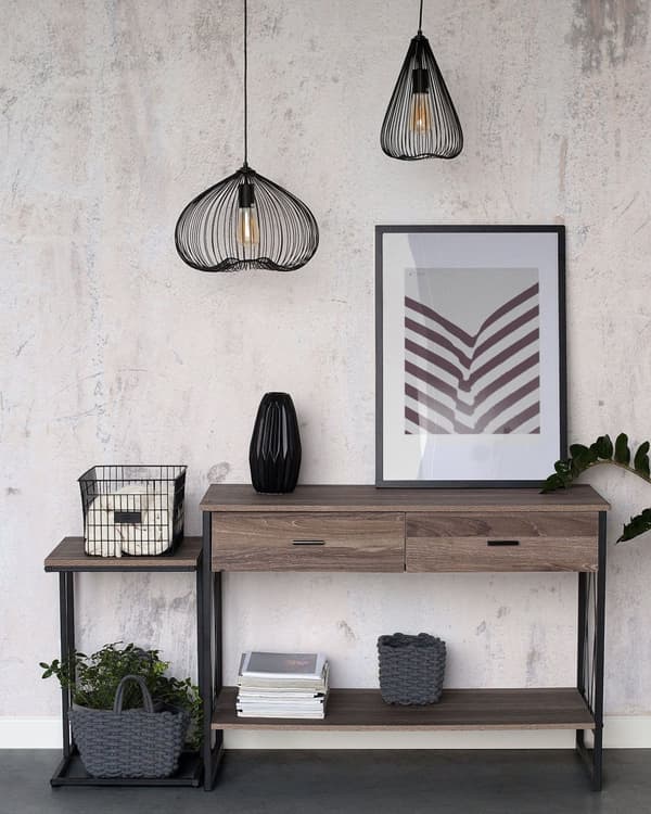 Hængende Loftlampe Vedhængslampe Geometrisk Skærm Metal Industrielt Design