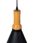 Miniatyrbillede 5 af 8: Pendel Lampe Mat Sort Guld Aluminium ø 24 x 189 cm Dekorativ Hængelampe med Kegle formet Lampeskærm Industriel Spisebordslampe Moderne Køkken