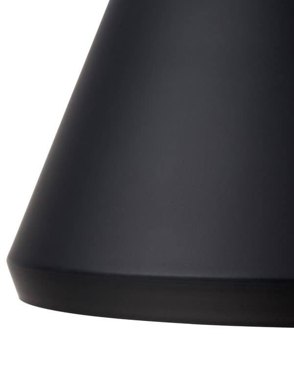 Pendel Lampe Mat Sort Guld Aluminium ø 24 x 189 cm Dekorativ Hængelampe med Kegle formet Lampeskærm Industriel Spisebordslampe Moderne Køkken