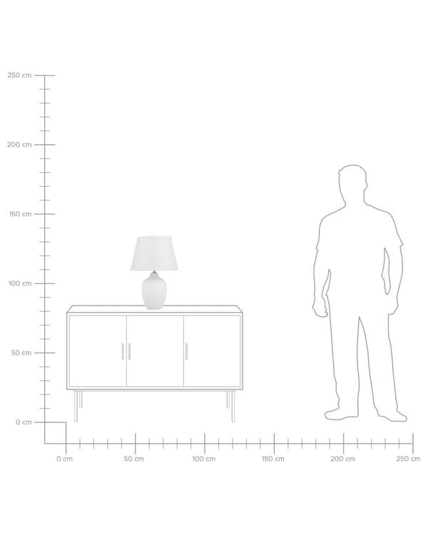 Bordlampe Hvid Keramik Polybomuld 52 cm Dekorativ Sengelampe Kegleformet Skærm Stue Soveværelse Beroligende Belysning Retro Stil Tilbehør