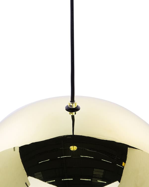 Hængelampe Guld Metal og PVC 124H cm Rund Halvkugle Tråd Bur Struktur i Moderne Design med Optimal Energi Effektivitet af Høj Kvalitet
