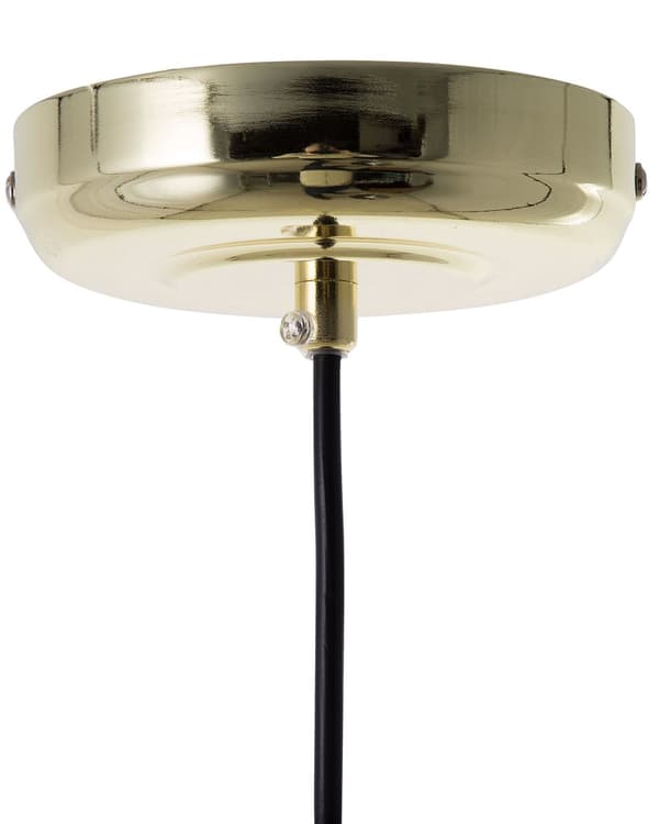 Hængelampe Guld Metal og PVC 124H cm Rund Halvkugle Tråd Bur Struktur i Moderne Design med Optimal Energi Effektivitet af Høj Kvalitet