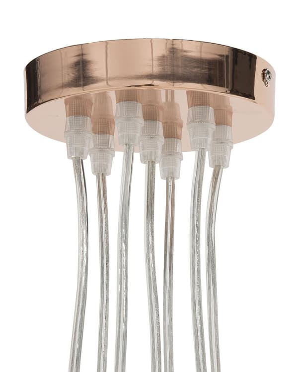 Loftlampe Pendel Kobber Metal 7 Lys Runde Skærme