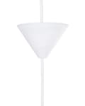 Miniatyrbillede 5 af 6: Pendel Lampe Hvid Fjer og Plastik ø 40 x 34 cm Rund Snebold Kugleform Glamourøs Moderne Flot Fluffy Hængelampe Retro Stue Soveværelse Dekor
