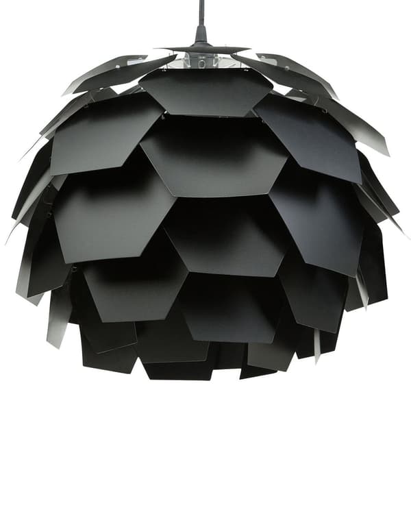Pendel Sort Plastic Grankogle Shade Hængelampe