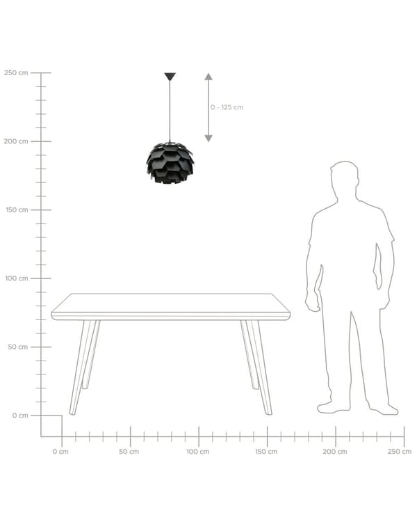 Pendel Sort Plastic Grankogle Shade Hængelampe