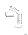 Miniatyrbillede 3 af 9: Skrivebordslampe Lyst Træ Hvid Metal Moderne Justerbar Bordlampe med Svingarm Halvrund Skærm Kontorlampe LED til Vindueskarm Skandinavisk