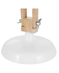 Miniatyrbillede 7 af 9: Skrivebordslampe Lyst Træ Hvid Metal Moderne Justerbar Bordlampe med Svingarm Halvrund Skærm Kontorlampe LED til Vindueskarm Skandinavisk