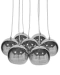 Miniatyrbillede 6 af 8: 7-Hængelampe Klynge Lys Sølv Metal 159H cm Runde Skærme Dekor Beroligende Diffust Lys med Minimal Vedligeholdelse