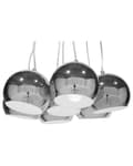 Miniatyrbillede 1 af 8: 7-Hængelampe Klynge Lys Sølv Metal 159H cm Runde Skærme Dekor Beroligende Diffust Lys med Minimal Vedligeholdelse