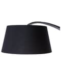 Miniatyrbillede 5 af 9: Gulvlampe sort metal 234 cm buet ramme polybomuld trommeskærm marmor base moderne design