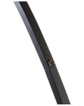 Miniatyrbillede 6 af 9: Gulvlampe sort metal 234 cm buet ramme polybomuld trommeskærm marmor base moderne design