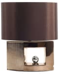 Miniatyrbillede 1 af 6: Bordlampe Brun og Guld Porcelæn Keramik 48 x 38 x 38 cm Sengelampe Trommeformet Skærm Dekor Indretning Soveværelse Stue Tilbehør Lys