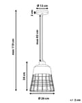 Miniatyrbillede 3 af 7: Pendel Lampe Sort Kobber Metal ø 26 x 119 cm Dekorativ Hængelampe med Klokkeformet Lampeskærm Spisebordslampe til Køkken og Stue Inspiration
