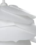 Miniatyrbillede 6 af 9: Pendel Lampe Hvid Plastik ø 41 x 113 cm Dekorativ Rund Hængelampe Blomst Mønster Skærm Loftlampe over Spisebord Stue Spisebordslampe Tilbehør