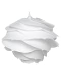 Miniatyrbillede 1 af 9: Pendel Lampe Hvid Plastik ø 41 x 113 cm Dekorativ Rund Hængelampe Blomst Mønster Skærm Loftlampe over Spisebord Stue Spisebordslampe Tilbehør