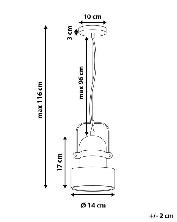 Hængende loftslampe grå beton industriel