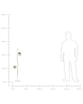 Miniatyrbillede 11 af 11: Gulvlampe 125 cm Hvid Guld Lyst Asketræ 2 Lyskilder Moderne Glam Indretning Design Belysning Lampeskærm Lampe Køkken Spisestue Garderobe Lys