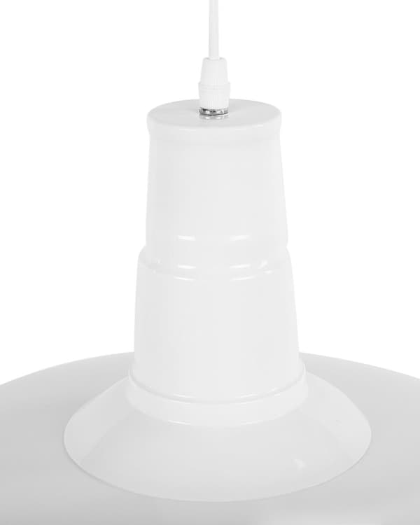 Hvid Metal Loftslampe 173 cm med en Skinnende Industriel Stil