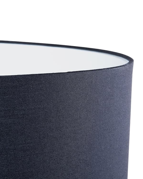 Gulvlampe Sort Polycotton 156H cm Sort Metal Stativben Trommeskærm Moderne