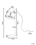 Miniatyrbillede 3 af 11: Bordlampe Hvid Metal Lyst Asketræ 53 cm Designer Justerbar Skærm Skrivebords Indretning Seng Kontor Lille Tilbehør Beroligende Lys Kvalitet