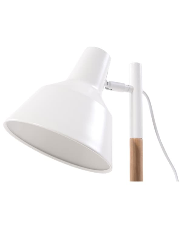 Bordlampe Hvid Metal Lyst Asketræ 53 cm Designer Justerbar Skærm Skrivebords Indretning Seng Kontor Lille Tilbehør Beroligende Lys Kvalitet