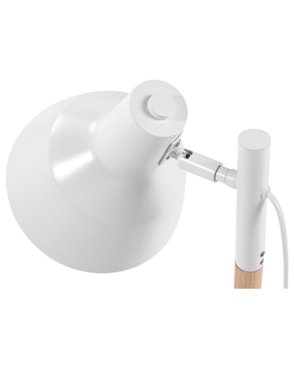 Bordlampe Hvid Metal Lyst Asketræ 53 cm Designer Justerbar Skærm Skrivebords Indretning Seng Kontor Lille Tilbehør Beroligende Lys Kvalitet