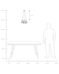 Miniatyrbillede 8 af 8: 3-Hængelampe klynger grå beton med lyst fyrretræ 126H cm kegle formet skærm perfekt arbejdslampe