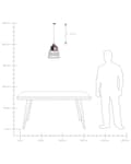 Pikkukuva 7 / 7: Riippuvalaisin kupari 26 x 119 x 26 cm metalli musta verkkopohja kellomainen max 60W