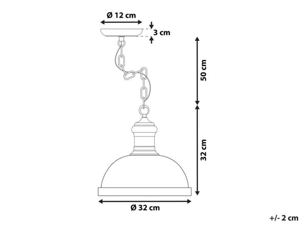 Pendel Lampe Off White Metal ø 32 Rund Form Hængelampe Skærm Blomster Mønster Industrielt Design til Køkken over Spisebord Indretning
