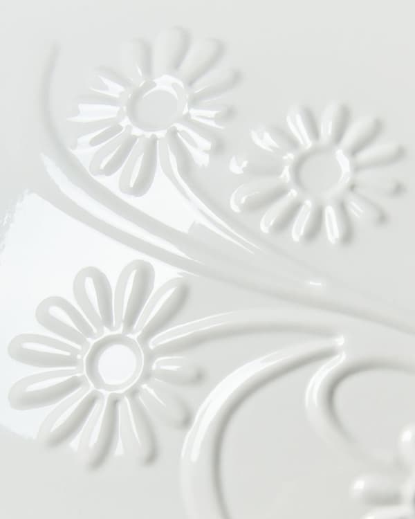 Pendel Lampe Off White Metal ø 32 Rund Form Hængelampe Skærm Blomster Mønster Industrielt Design til Køkken over Spisebord Indretning