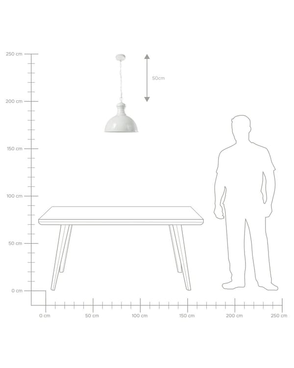 Pendel Lampe Off White Metal ø 32 Rund Form Hængelampe Skærm Blomster Mønster Industrielt Design til Køkken over Spisebord Indretning