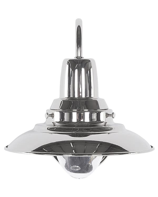 Væglampe Sølv Metal ø 20 cm Lille Indendørs Lampet Kegleformet Lampeskærm Klassisk Gammeldags Antik Industrielt Design til Væg Entré