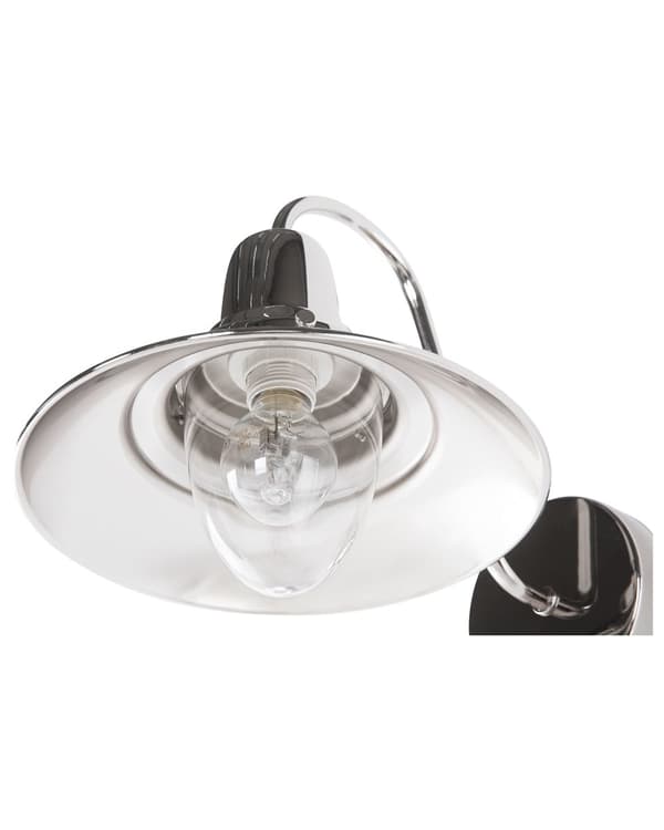 Væglampe Sølv Metal ø 20 cm Lille Indendørs Lampet Kegleformet Lampeskærm Klassisk Gammeldags Antik Industrielt Design til Væg Entré