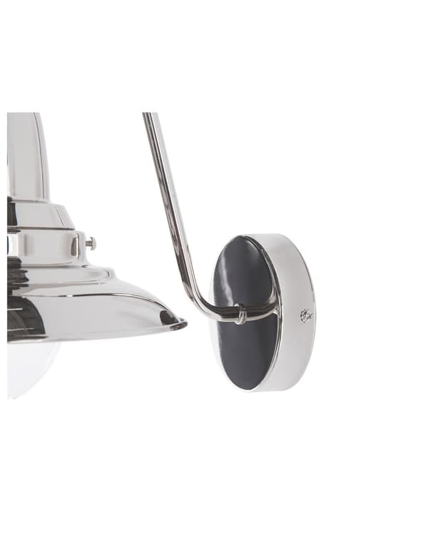 Væglampe Sølv Metal ø 20 cm Lille Indendørs Lampet Kegleformet Lampeskærm Klassisk Gammeldags Antik Industrielt Design til Væg Entré