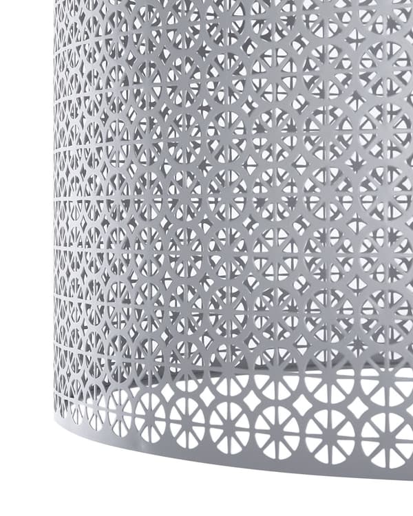 Loftlampe Gråmønstret Metaltromle Rund Skærm Cylinder Design Moderne Stil
