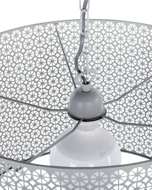 Riippuvalaisin harmaa metalli 44 x 82 x 44 cm geometrinen kuvio sylinteri varjostin moderni
