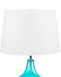 Miniatyrbillede 7 af 11: Bordlampe Blå Hvid Glas og Polyester ø 25 x 42 cm Dekorativ Sengelampe Gennemsigtig med Cylinder Lampeskærm Moderne Design Stue Soveværelse