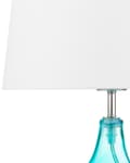 Miniatyrbillede 8 af 11: Bordlampe Blå Hvid Glas og Polyester ø 25 x 42 cm Dekorativ Sengelampe Gennemsigtig med Cylinder Lampeskærm Moderne Design Stue Soveværelse