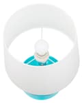 Miniatyrbillede 9 af 11: Bordlampe Blå Hvid Glas og Polyester ø 25 x 42 cm Dekorativ Sengelampe Gennemsigtig med Cylinder Lampeskærm Moderne Design Stue Soveværelse