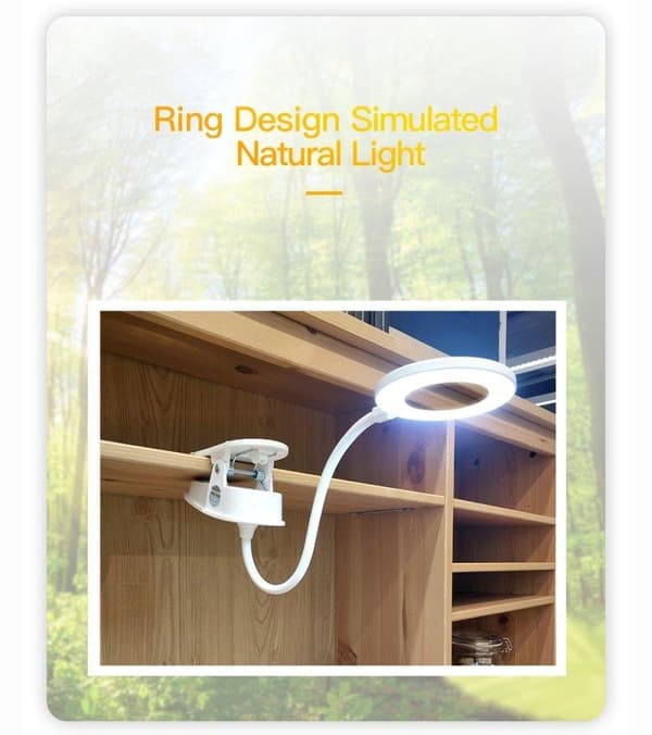 Genopladelig LED-lampe med klemme - dæmpbar