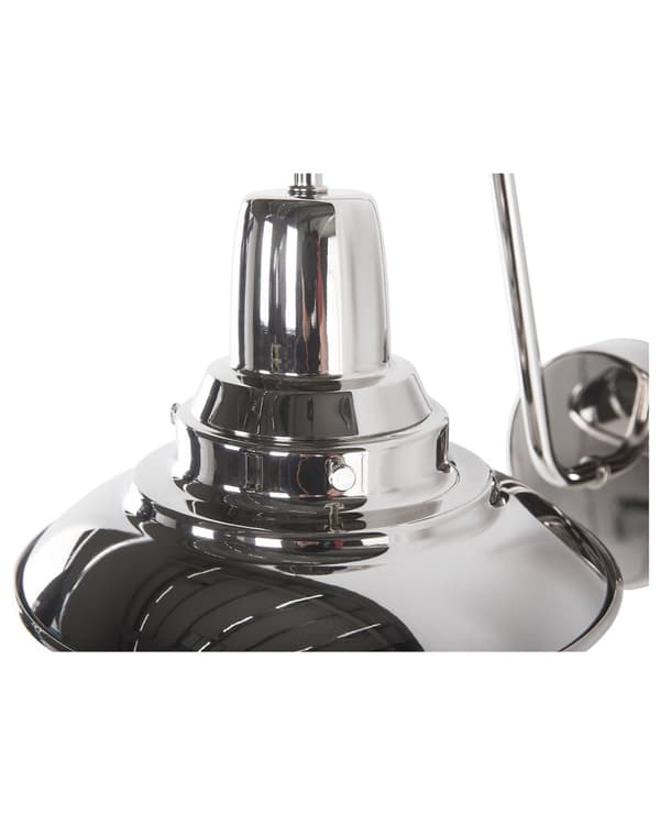 Vägglampa Silver Metall Lampa Klassisk Vintage Stil