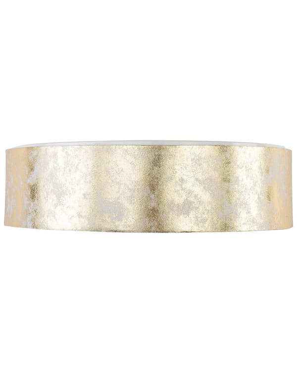 Loftlampe Guld Plastik og Polybomuld ø 45 x 12 cm Rund Plafond E14 Lampeskærm Indendørs Entré Gang Knitret Belysning Design Tilbehør Boho