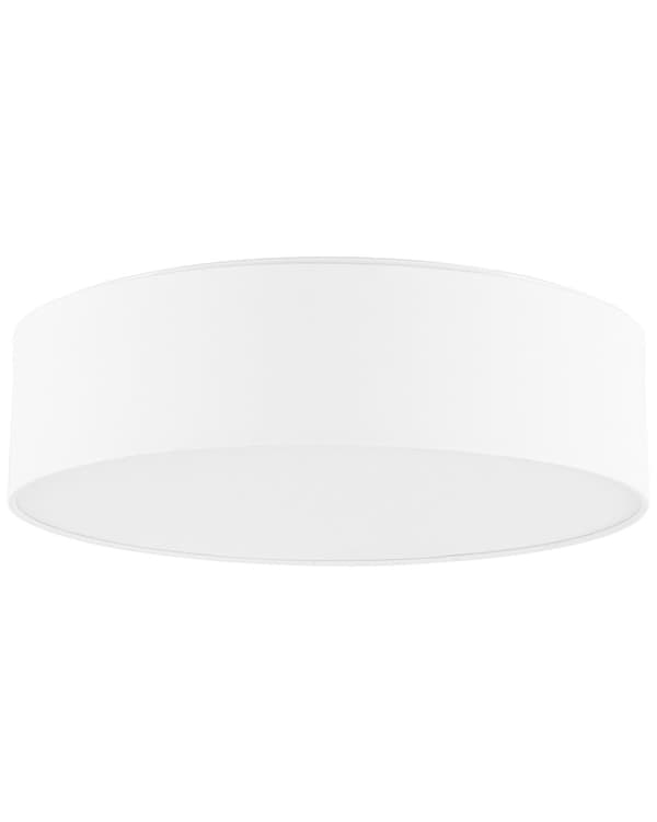 Loftlampe Hvid Plastik og Polybomuld ø 45 x 12 cm Rund Plafond E14 Lampeskærm Indendørs Entré Gang Indretning Belysning Design Tilbehør Boho