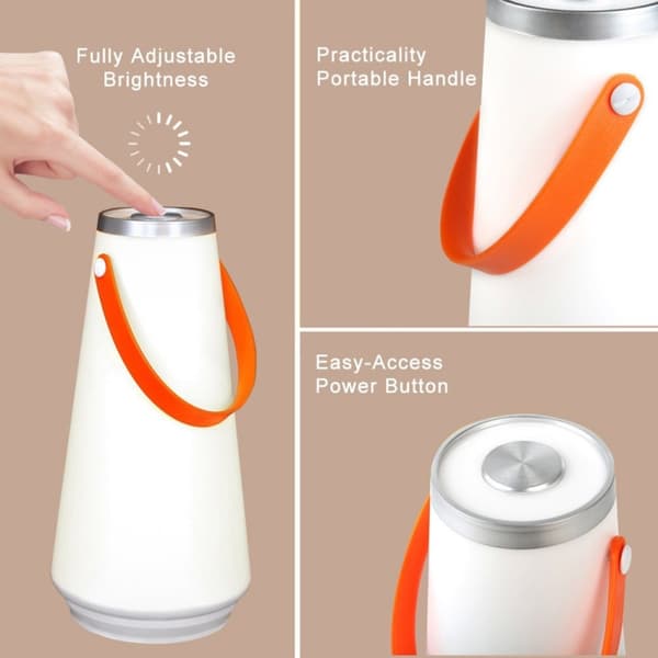 Bærbar campinglampe med touch og genopladelig funktion