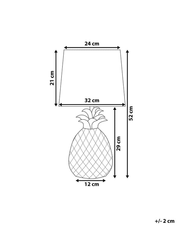 Pöytävalaisin hopea keraaminen jalka valkoinen kangasvarjostin ananas moderni