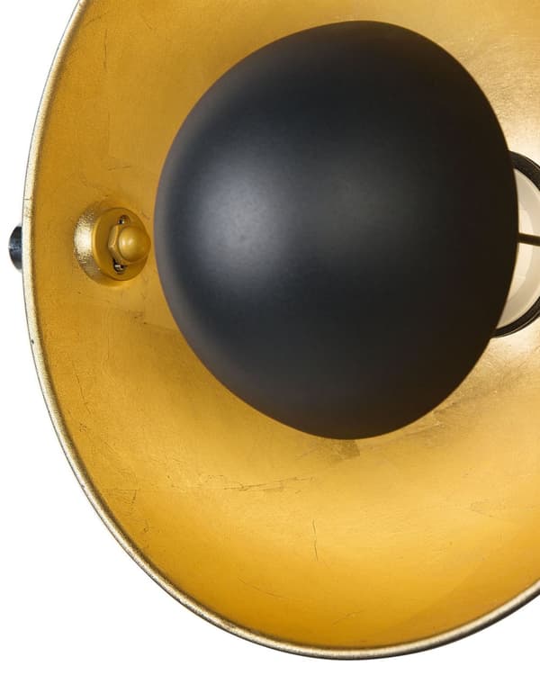Væglampe Sort Guld Metal Tofarvet Justerbar Industrielt Design