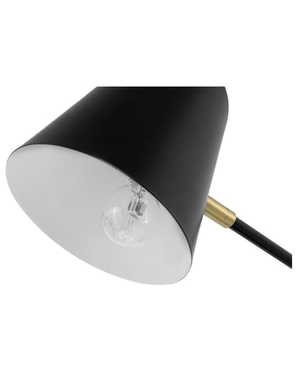 Bordlampe Skrivebordslys Sort Metal Justerbar arm Skærm